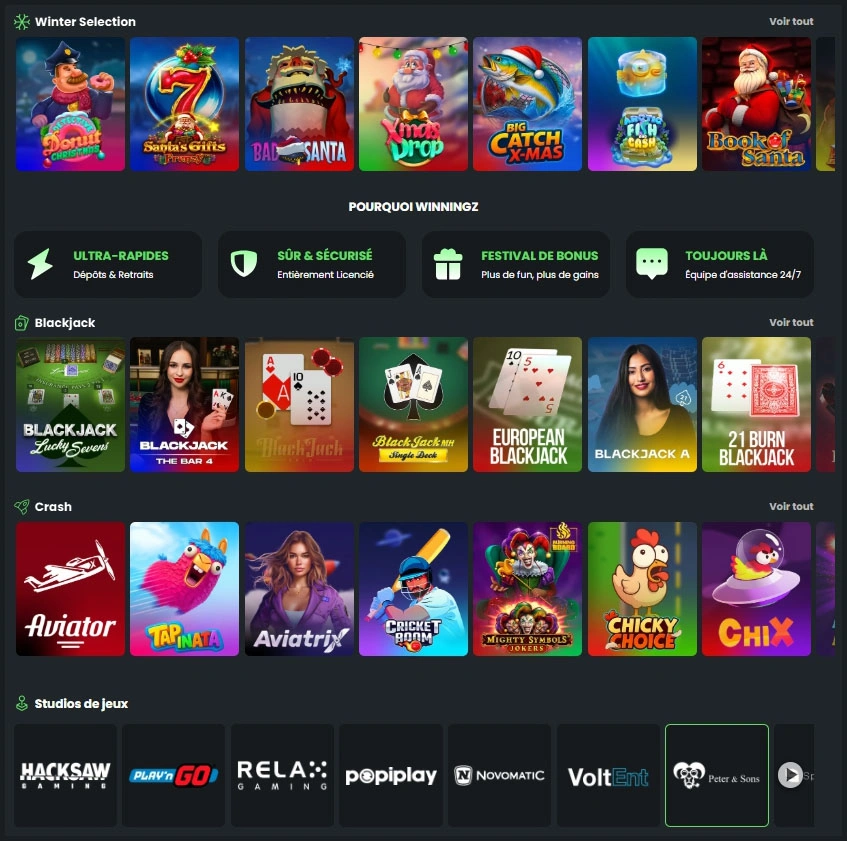 Winningz Casino site officiel